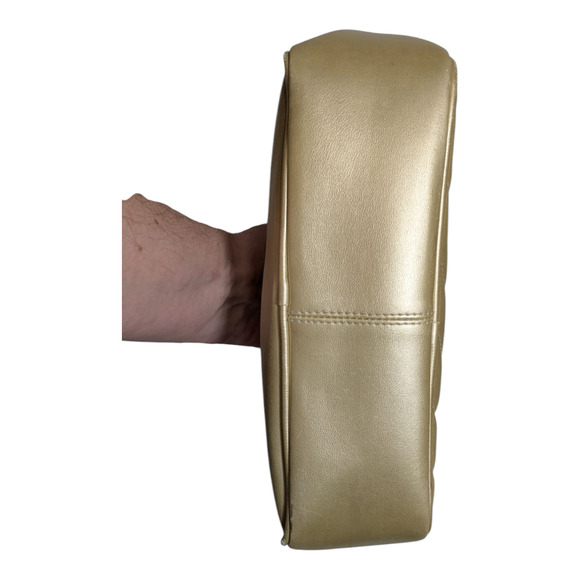 GIANI BERNINI - Gold Purse - Handbag -10x8x3 - Chain and Leather Strap - Picture 9 of 12